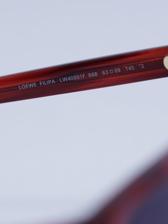 Loewe LW40001F 68B Filipa Sunglasses Red/Grey Square Frame,Grey Gradient Lenses